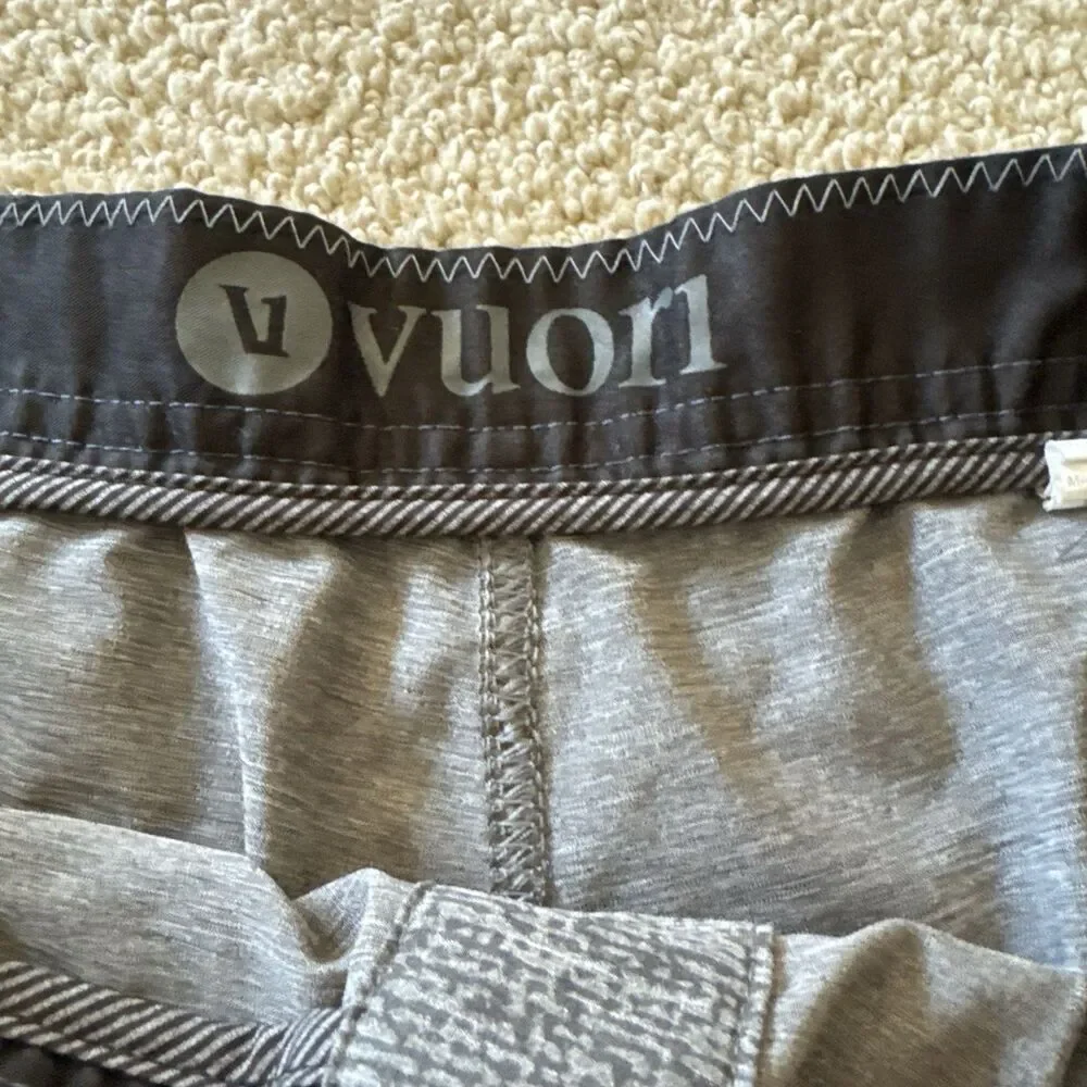 Vuori Men's Gray Polka Dot Board Shorts Size 32 Drawstring Waist Swim
